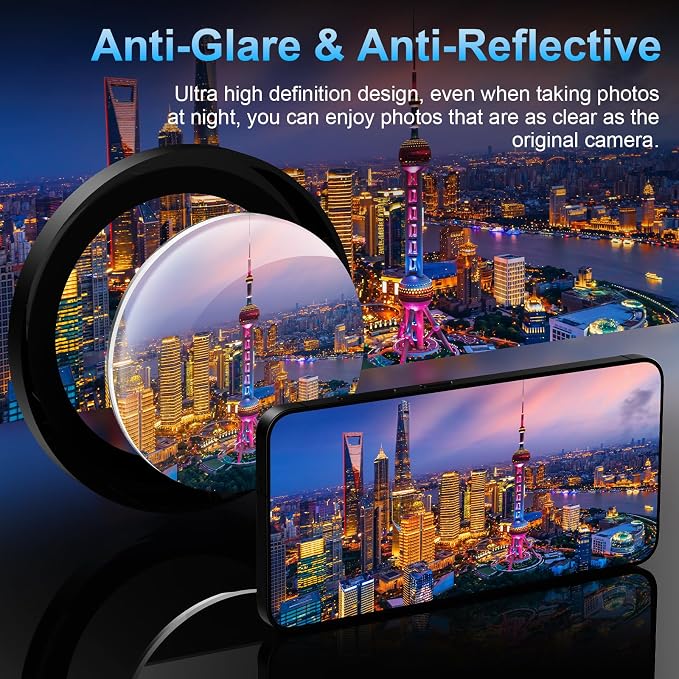 Korecase Samsung Galaxy S25 Edge Camera Lens Protector Gold | 9H Tempered Glass, Anti Scratch, Shockproof, Metal Ring - Image 3