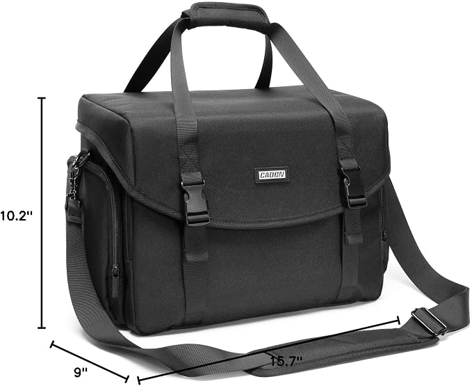 CADeN Camera Bag Case Shoulder Messenger Bag with Tripod Holder Compatible for Nikon, Canon, Sony, DSLR SLR Mirrorless Cameras Waterproof (Black, Large) - Image 10