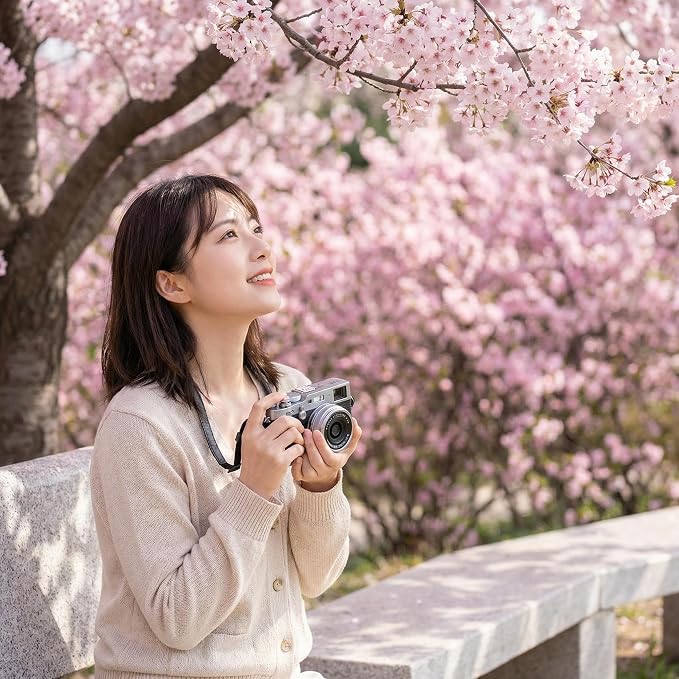 Cherry Blossom Metal Hot Shoe Cover for Fujifilm X100VI XT50 XT30III | Aluminum alloy Pink cherry blossom pattern scratch-resistant hot shoe cover For Fuji XT30III XT20 X100VI XE5 XE4 For Nikon - Image 4