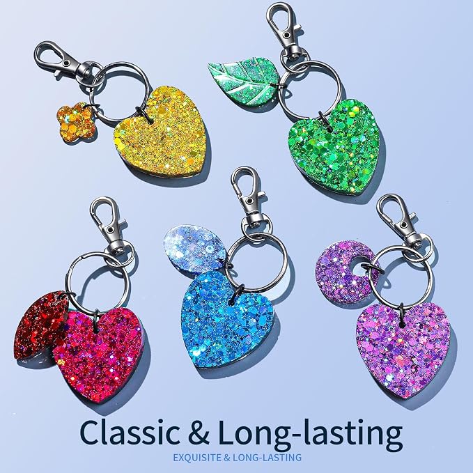 LEOBRO 60 PCS Lobster Claw Clasps and Key Rings, Keychain Clips and Key Chain Rings, Keychain Making Kit, for Key Chains, Jewelry Making, Crafts, Gray Black - Image 6