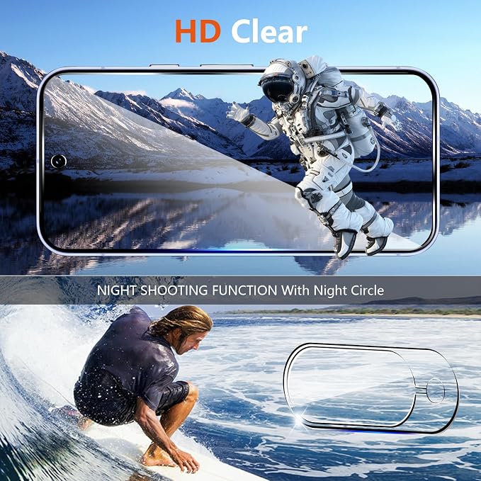 (3+2 Pack) Glass Screen Protector for Google Pixel 10 with Camera Lens Protector,9H Tempered Glass,Fingerprint Unlock,Anti-Scratch,Bubble Free,Case Friendly - Clear - Image 7