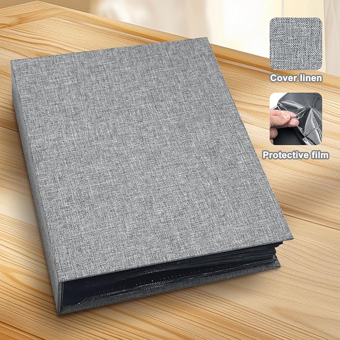 Photo Album 4x6 200 Pockets for Wedding Gifts,Linen Hardcover Picture Albums for Family Anniversary Baby Vacation Pictures - Image 3