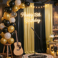 20ft x 10ft Gold Black Sequin Backdrop Curtain for Parties, Wrinkle Free Glitter Photo Backdrop Drapes 4 Panels 5x10ft Back Drop Cloth for Wedding Photography Background by Outpain