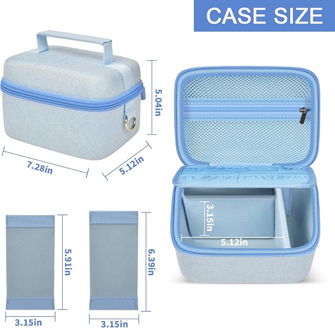 ANKHOH Vlogging Camera Case for Duluvulu/Zostuic/YIGLLO/Gavonde/Canon/Kodak | SD Card & Battery Storage, Accessory Pocket, Travel Carrying Bag, Case Only, For Creators Photography & Travel, Grey - Image 6