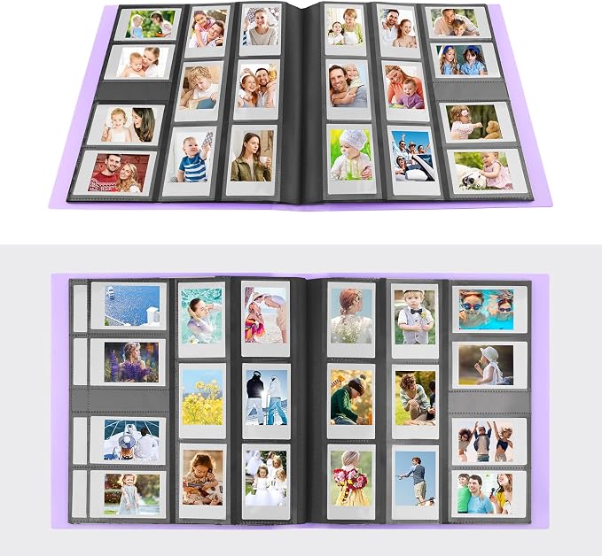 Veicevol 560-Pockets Album for Instax Mini & Polaroid 2x3 in Photos, Purple | Designed for Fujifilm Instax Mini and Polaroid 2x3 Photos, Holds Up to 560 Pictures for Secure Storage and Easy Viewing - Image 9