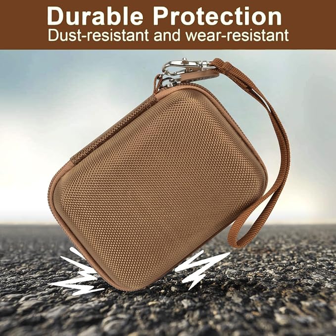 ALKOO Digital Camera Case for CAMKORY/Pouch for KODAK Pixpro, Dark Brown | for Lecran/for VAHOIALD Point and Shoot Camera, Hard Carrying Case with Mesh Pocket, Compact for Vlogging, Travel and Storage - Image 5