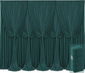 10 Panels Hunter Green Backdrop Curtains for Wedding Party Wrinkle Free Backdrops Curtain Drapes Fabric Decorations Photo Back Drop Cloth for Baby Shower Photography Stage Reception 50ft(W) x 12ft(H) by Tao-GePartyDecorations