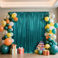 SquarePie 6x8ft Teal Sequin Backdrop, High Density Non-Transparent Glitter Curtain for Photography, Birthday, Wedding Party Decorations, Thick Solid Background with 4" Rod Pocket, 1 Panel by SquarePie