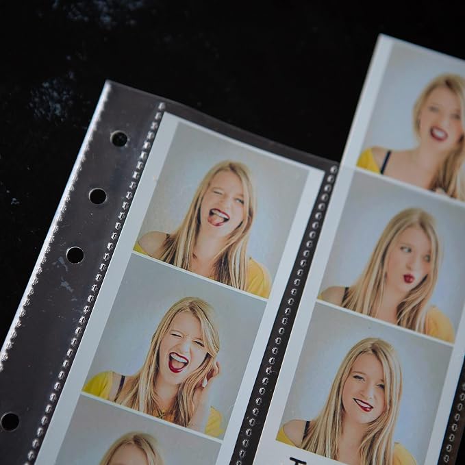 Photo Album For 2X6 Photo Booth Slip In Strips And 4X6 Pictures - 6 Ring Notebook Binder With 20 2 By 6 Sleeves - Fits 80 Photobooth Prints (PHOTO SLEEVES, 2X6) - Image 5