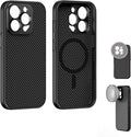 FREEWELL Pro Filmmaker Case for iPhone 15 Pro Max - Magnetic Filter & 17mm Lens Mount Black | Magnetic filter and 17mm black lens holder by Freewell