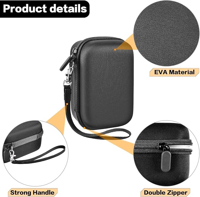 Digital Camera Case for Travelers & Vloggers, Case Only, Gray Inner | for Duluvulu for Oiadek for Zostuic for TEBNGIHNM for Canon G7 X Mark III/II 4K Vlogging Camera, Mesh Pocket, Compact Size - Image 3