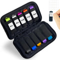 JBOS 10 Slots Neoprene USB Flash Drive Case with 20 Identification Labels,Anti-Static Thumb Drive Organizer Bag, Slim Portable Memory Stick Storage Pouch for Travel, Office & Home, Black by JBOS