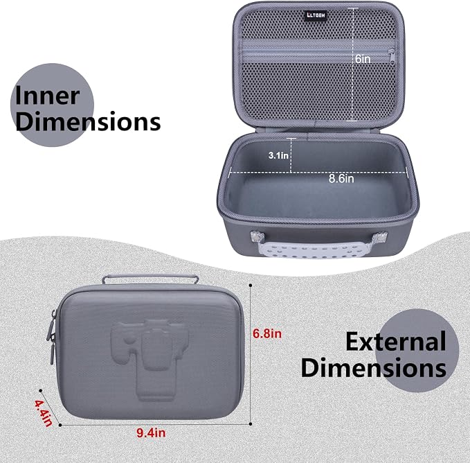 Small Camera Case Bag for Canon EOS Rebel T7/R50//R100 DSLR Camera Gray | Hard Carrying Travel Case for Canon EOS Rebel T7/R50//R100/R6 Mark II/R8/R6 Mark III/R50 V/T6/R10/R5 Mark II DSLR SLR Camera - Image 2
