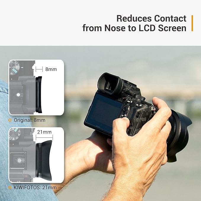 Extended Replaces Sony FDA-EP18 FDA-EP16 FDA-EP15 Eyecup Eyepiece | Soft Silicon,Camera Eye Cup Viewfinder Eyeshade,for Sony A7RIV A7RIII A7III A7SII A7RII A7II A7S A7R A7 A9II A9 A58 A99II - Image 2