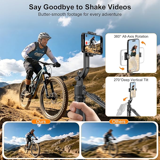 Auto Face Tracking Tripod for iPhone with Light and Remote Phone Stand | 360 Rotation Tripod that Follows Your Movement, No App, 63" Selfie Stick for Content Creator Vlog TikTok Live Stream - Image 5