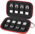 ALKOO Flash Drive Case USB Storage Case, Thumb Drive Holder, Holds 8, Black | Hard Shell, 8 Elastic Slots for USB Drives and SD/Memory Cards, Portable Travel and Office Organizer, Case Only, Black by ALKOO