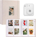 Fujifilm Photo Album, Mini Instant Film Photo Album, 208 Photos Pictures Book 2x3 Inch, Linen Hardcover Polaroid Book for Polaroid Instant Camera, Travel Family Anniversary Baby Vacations Beige 1 Pack by Sprsthai