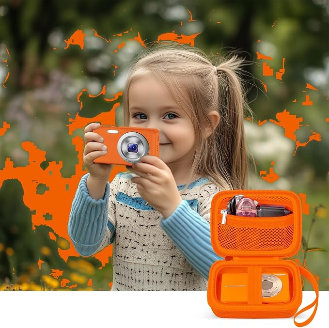 ALKOO Digital Camera Case for CAMKORY, Camera Pouch for KODAK Pixpro -Orange - Image 8