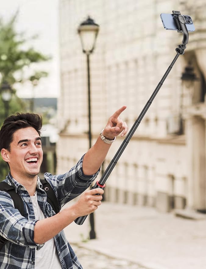 Selfie Stick Phone Tripod with Remote, 51" Aluminum Phone Stand for Cell Phone, 360° Rotation Portable Selfie Stick Tripod for iPhone 15/14 Pro Max/14 Pro/14/13 Pro, Android - Image 8
