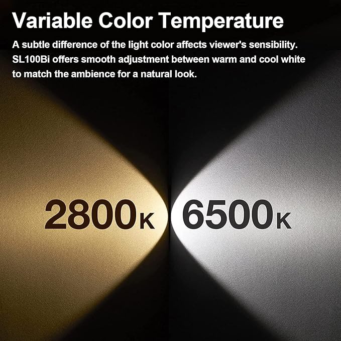 Godox SL100Bi 100W Bi-Color LED Video Light Bowens Mount,32100Lux@1M | LED Continuous Lighting w/11 FX, 2800K-6500K, TLCI97+, Wireless Control, Studio Light for Photography Video Live Streaming | LED Continuous Lighting w/11 FX, 2800K-6500K, TLCI97+, W... - Image 3