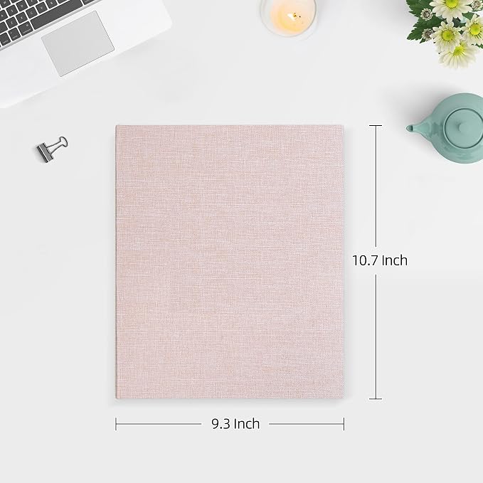 Mublalbum 2 Pack Small 8x10 Photo Album, 52 Pockets, Linen Cover,Beige | Linen Cover, Portable Mini Picture Book, Holds 52 Vertical Pockets for Artwork Postcards, Picture Storage - Image 2