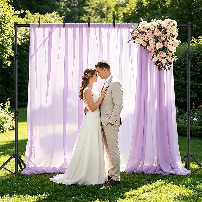 Forlogic 10x7.5Ft Backdrop Stand, Protable Adjustable Photo Back Drop Stand for Party, Photography, Banner Stand (Includes Six Background Stand Clamps) - Image 7