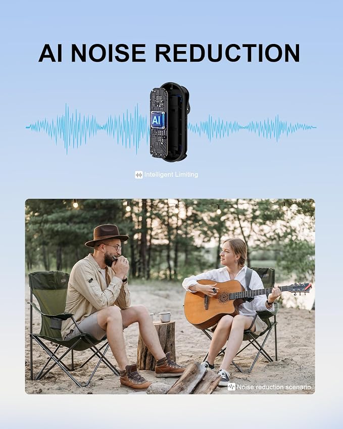 Magic 3-in-1 Mini Wireless Lavalier Microphone for iPhone & Android | 3 Mic Modes for Vlogs YouTube Tiktok Interviews,AI Noise Cancelling,5g Ultra-light,Plug & play,30 Hours Battery,Clip on Mic - Image 4