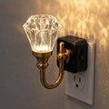 JandCase Night Light, Night Lights Plug into Wall, Crystal LED Nightlight | 0-100 LM Dimmable Nightlights, Dusk to Dawn Sensor, 1W Vintage Rotatable Nite Light for Bathroom Hallway Decor, 1 Pack by JandCase