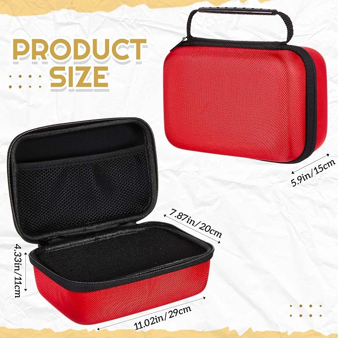 Relaxweex Hard Case with Foam, 11 X 7.8 X 4.3 Inch, Red | EVA Waterproof Shockproof Case, Customizable Foam for Camera Electronics Instruments, Digital Products, with Knife - Image 2