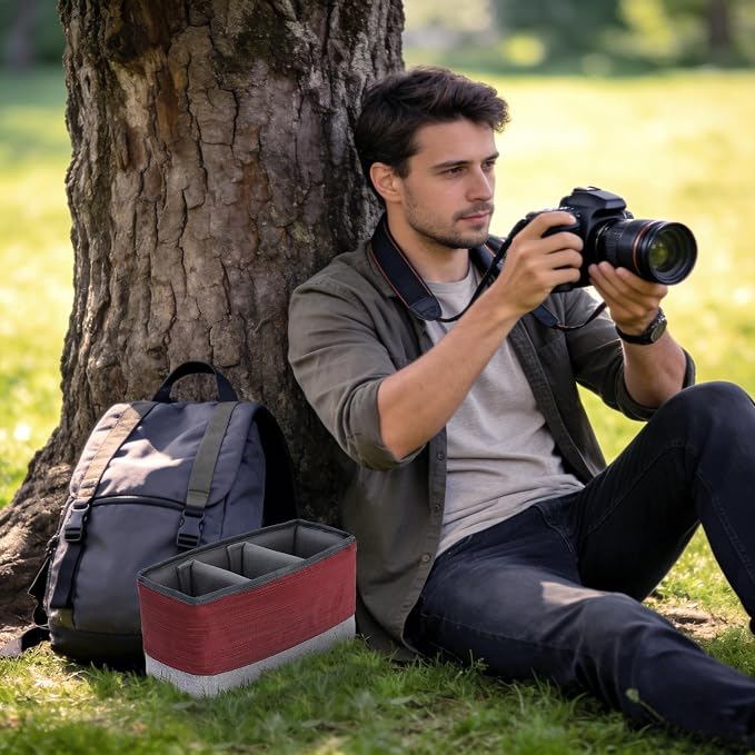Koolertron Waterproof DSLR Camera Bag with Removable Insert, Adjustable Compartments, Fits in Camera Bags - Protective Case for DSLR/SLR Cameras & Accessories - Image 3