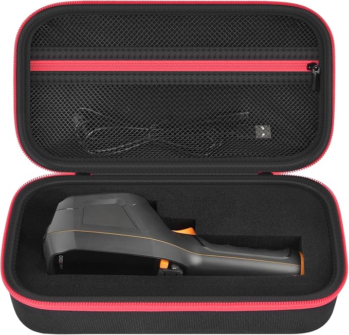 Boobowl Large Hard Thermal Camera Case for TOPDON TC004, for FOXWELL RT280 | DIY Foam, Accessory Pocket for USB Cable and Calibration Card, HVAC Technicians and Field Inspection, Case Only - Black by BOOBOWL