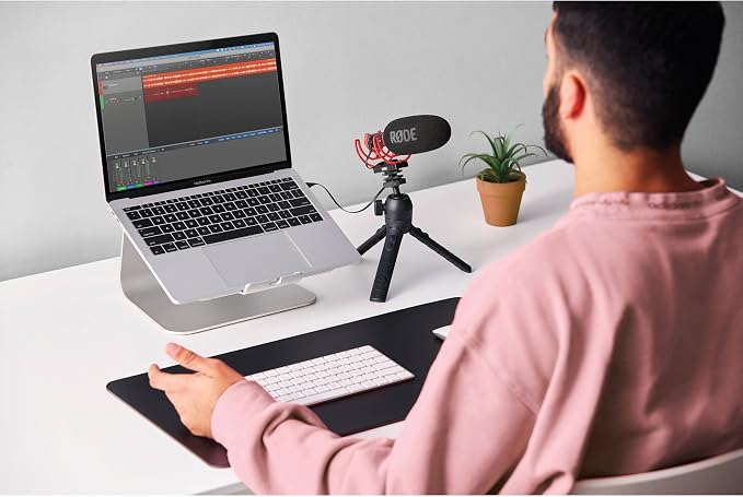 Rode VideoMic GO II Compact Shotgun Microphone Bundle with SC15 USB-C to Lightning Cable and Tripod 2 Tabletop Mount + Handheld Grip — 24-Bit Camera Mic for Podcasting, Mobile Journalism, Vlogging - Image 7