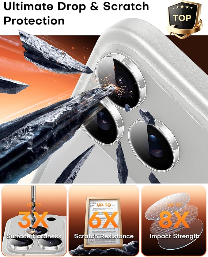 TOCOL Camera Lens Protector for iPhone 17 Pro Max/iPhone 17 Pro Tempered Glass HD Individual Scratch Resistant Camera Cover Accessories Case Friendly 2 Pack（Clear） - Image 5