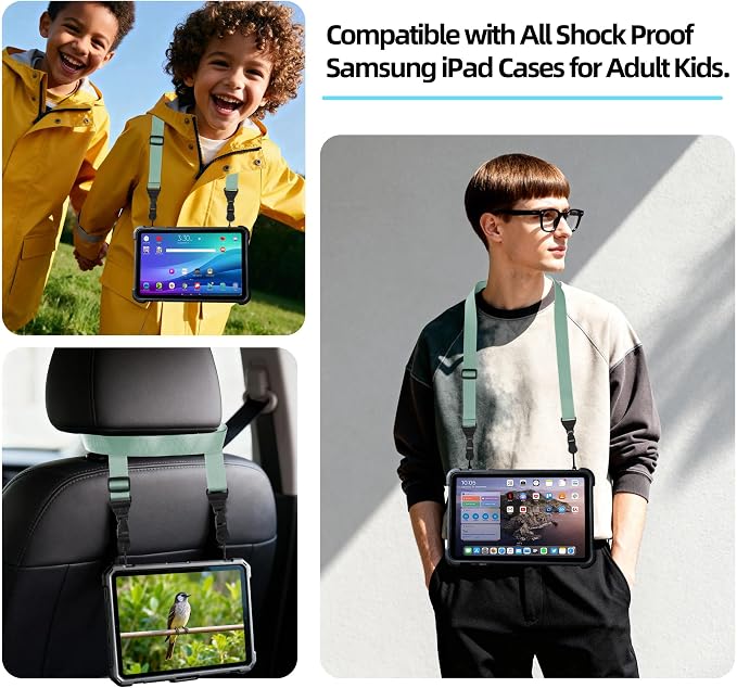 Adjustable Shoulder Strap, iPad Strap Nylon Neck Lanyard | for iPad/Samsung Tablet Case,Camera Binocular Crossbody Laptop Luggage Bag - Image 5