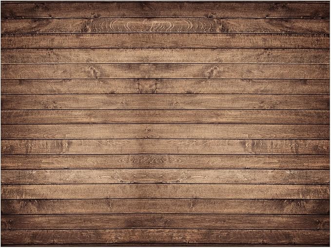 Mixweer Brown Wood Backdrop for Photography Rustic Wooden Photo Backdrop Decorations Retro Wood Wall Background Birthday Party Weeding Backdrop(10 x 8 ft) by Mixweer