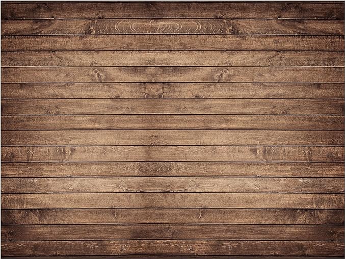 Mixweer Brown Wood Backdrop for Photography Rustic Wooden Photo Backdrop Decorations Retro Wood Wall Background Birthday Party Weeding Backdrop(7 x 5 ft) by Mixweer