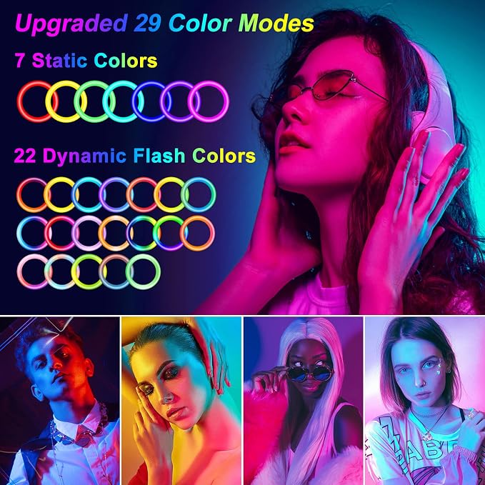 STALLY 12.3" Ring Light with Stand, 75" Tripod and Desk Tripod, 2 Holders | Ring Light Tripod with 3 CCT Mode, 96 Color Modes, Wireless Remote, Great Selfie Light for Live Stream/Makeup/YouTube/TikTok - Image 3