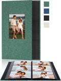 4x6 Slip In Photo Album Holds 300 Pockets Cloth Cover Dark Green | DIY cover window, Acid free pages, PVC free pockets, Family Travel Wedding, Gift ready by Remowith
