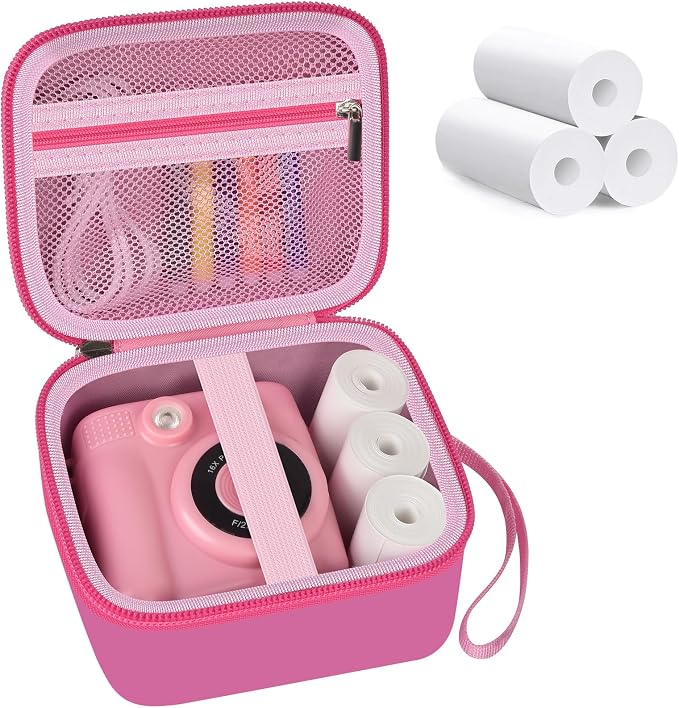 PAIYULE Kids Instant Print Camera Case for ESOXOFFORE for Dylanto | Hard Shell,Mesh Pocket,Wrist Strap,for Gofunly,for GREENKINDER,for DUDUDRAGON,for Zostuic,for Careenoah (Box Only)SkyBlue by paiyule
