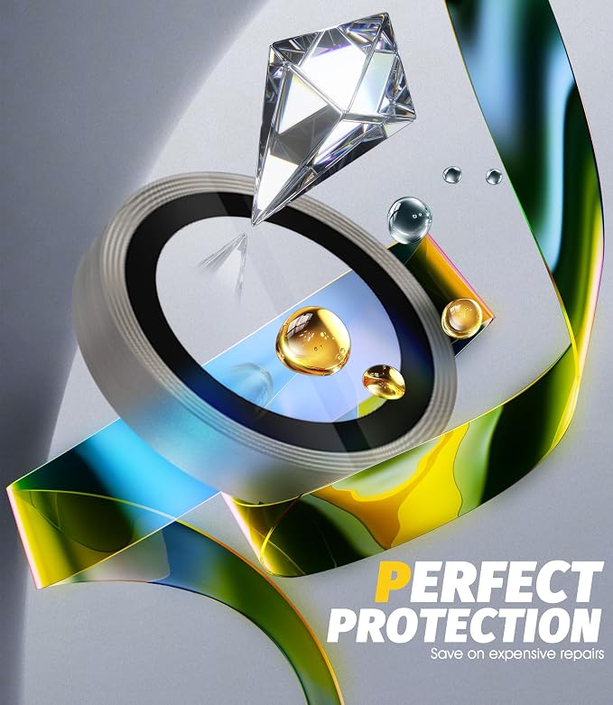 Orzero (2 Sets Camera Lens Protector for Samsung Galaxy S25 Ultra, [EZ Install] [Case-Friendly] 9H Tempered Glass CD Pattern Lens Cover, Military-Grade Shockproof, HD Clarity Anti-Glare - Grey - Image 6