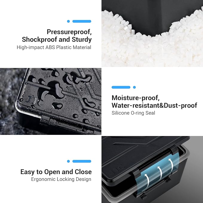 LP-E6 EN-EL15C NP-W235 FZ100 Camera Battery and Memory Card Case with Labels,DSLR SLR Battery Organizer Storage for 16 Micro SD 6 SD 3 CF Express Type A and 2 XQD/CF Cards,Water-Resistant & Shockproof - Image 6