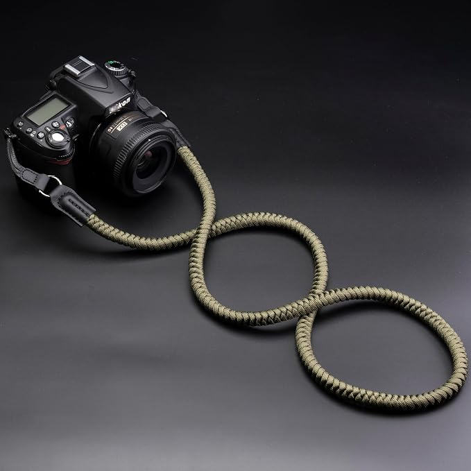 VKO Camera Strap,Quick Release Camera Shoulder Strap | Paracord Woven Portable Camera Neck Strap, for SLR DSLR Digital Mirrorless Camera(Green) - Image 6