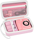 Kids Instant Print Camera Travel Case for Girl Boy with Wrist Strap | For ESOXOFFORE/ for Dylanto/ for WEEFUN/ for Anchioo/ for GKTZ/ for Amzelas/ for Mafiti, Mesh Pocket, Pink, Case Only by Grapsa