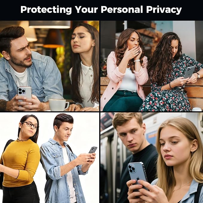 2+2 Pack Privacy Screen Protector for iPhone 17, 6.3 Inch | Camera Lens Protector, Tempered Full Screen Glass, Anti-Spy, Bubble Free, Case Friendly - Image 4