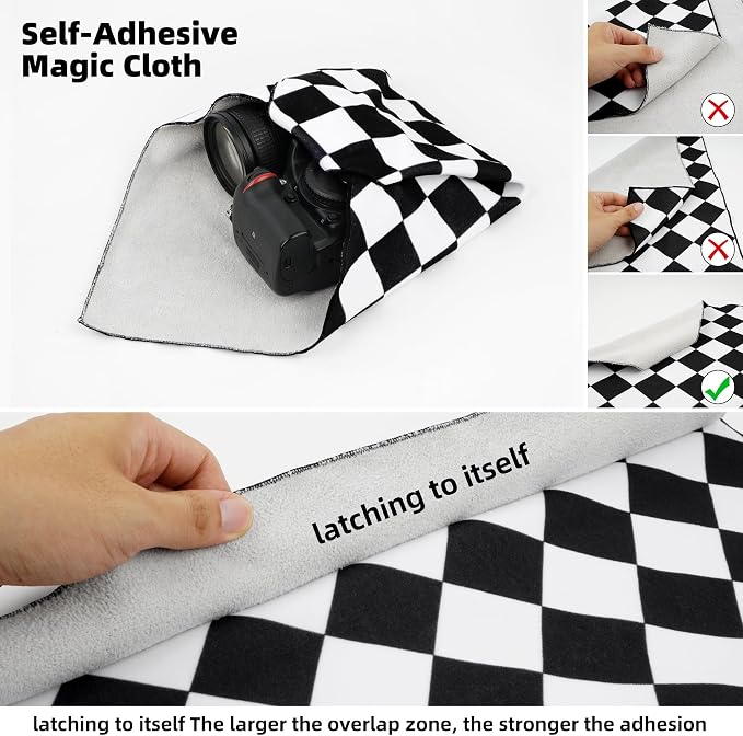 Camera Wrap, Protective Wrap Anti-Scratch Lens pouche, Magic Self-Adhesive Cloth, Universal Storage Cloth for DSLR, Smartphones, Laptops, electronics,Cosmetic,whatever you need to protect - Image 3