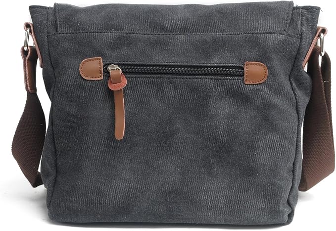 Waterproof Camera bag/Case, Vintage Canvase Leather Trim DSLR SLR Camera Shoulder Messenger Sling bag for for Nikon, Canon, Sony, Pentax, Olympus Panasonic, Samsung & Many More - Image 2