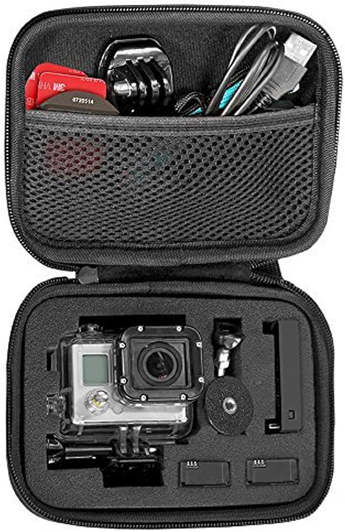 Small Carrying Case Compatible with Gopro Hero 13 12 11 9 8/AKASO EK7000 Brave 4 Brave 7/DJI Osmo Action 5 Pro/ODDV/APEXCAM/Pro Xtreme Action Camera, EVA Storage Bag | Compatible with Gopro Hero 13 12 11 9 8/DJI Osmo Action 5 Pro/ODDV/APEXCAM/Pro Xtrem... - Image 7
