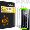 Ailun Screen Protector + Camera Lens Protector for iPhone 16 Pro, 3+3 Pack | 6.3 inch, Installation Frame, Case Friendly, Tempered Glass Film, Not for iPhone 16e/16/16 Plus/Pro Max by Ailun