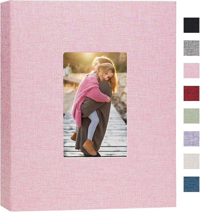 Photo Album 8x10 Linen Picture Book 26-Page Album Holds 52 Photos Art Presentation Folder for Picture or Certificates Storage by CHERRICH