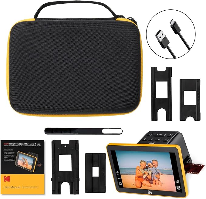 khanka Hard Travel Case for Kodak Slide N SCAN RODFS70 7" Film Scanner | EVA Hard Shell, Mesh Pocket Accessory Storage, Impact Resistant Protection, Water Resistant Protection, Protective Case Only - Image 3